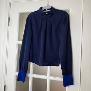 Elegant Navy Blue Women's Top
